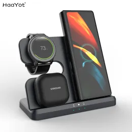 Chargers Wireless Charging Station for Samsung 3 in 1 Charger for Galaxy Watch 6/5/4/3/Active S23 Ultra Note20 Z Flip 5 Fold Galaxy Buds