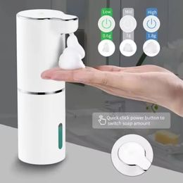 2024 new Touchless Foaming Soap Dispenser Portable Soap Dispenser 380ml USB Rechargeable Electric 4 Level Adjustable Automatic Dispenser for