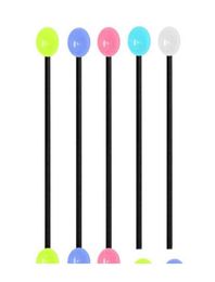 Tongue Barbell T15 100PcsLot Mix 5 Color Piercing Body Jewelry Glow In The Dark Fake Tongue Ring Industrial Piercing Barbell Kp5735466