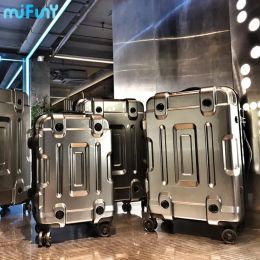 Luggage MIFUNY Boarding Luggage Largecapacity Thickened Trolley Suitcase Aluminum Frame Carry on Luggage with Wheels 2023 Suitcases