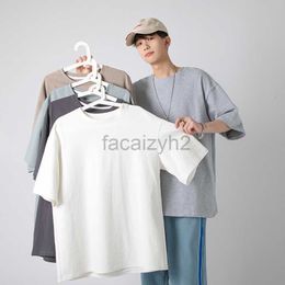 Men's T Shirts Short sleeve t-shirt men's Korean version tide brand ins loose trend half sleeve T-shirt summer simple and versatile solid color clothes Man Tees Polos tops