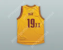 CUSTOM ANY Name Number Mens Youth/Kids MGK 19XX YELLOW BASKETBALL JERSEY TOP Stitched S-6XL