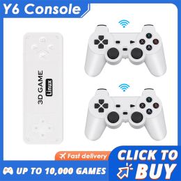 Consoles Y6 Game Stick 4K TV Video Game Console 60fps HDMI Output Low Latency GD10 Dual Handle Portable Retro Game Console For GBA / PS1