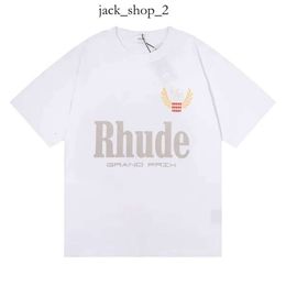 Ins Hot 23Ss Spring Summer Rhude T Shirt American Luxury Shirt Skateboard Mens Designer T Shirt Women Men Casual T-Shirt Good Mens Tshirt Shirt US SIZE Free Shipping 753