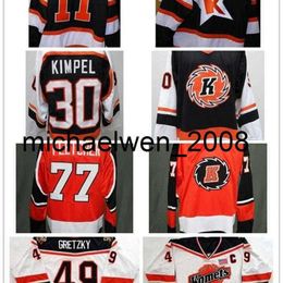 Kob Weng Customize ECHL Fort Wayne Komets Mens Womens Kids 49 Brent Gretzky 30 Kimpel 100% Embroidery Cheap Hockey Jerseys Goalit Cut