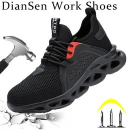 48 Size Unisex Work Safety Shoes Steel Toe Cap Light Breathable Sneaker For Men Anti-smash And Anti-puncture Safety Sneakers 240410