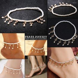 Anklets Lovely Pearl Foot Chain For Women Accessories Sexy Beach Barefoot Sandals Pendants Bracelets Fashion Ornaments Gift