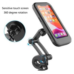 Cell Phone Mounts Holders 1 Pcs Motorcycle Mobile Phone Bracket Navigation Bicycle Waterproof Shock-proof Folding Touch-screen Magnet Mobile Phone Bracket Y240423