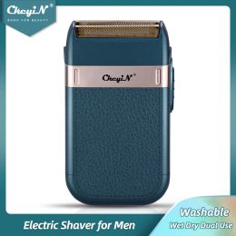 Shavers CkeyiN Mini Portable Electric Shaver Powerful Low Noise Reciprocating Razor Washable Beard Trimmer Independent Floating Head