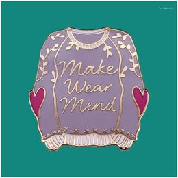 Pins, Brooches Make Wear Mend Sweater Hard Enamel Pin Collecting Lapel Badges Men Women Fashion Jewellery Gifts Adorn Backpack Collar H Dhcuf