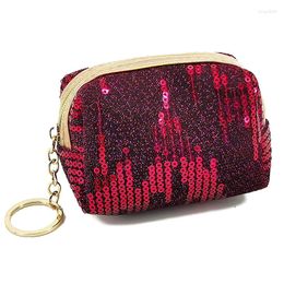 Storage Bags Women Sequin Small Cosmetic Bag Makeup Travel Handbag Female Zipper Purse Make Up Pouch