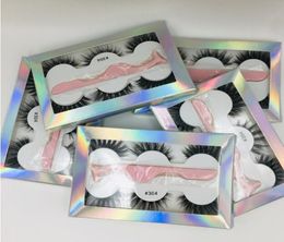 2020 The newest False eyelash 3d mink lashes 3 pair lashes thick Faux 3D real mink eyelashes with tweezers in box 6styles8220700