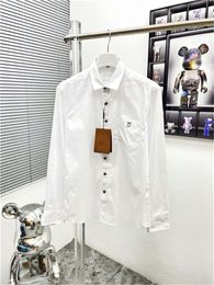 Designers Mens casual shirts quality designer business tees classic long Sleeve Shirt button up shirt solid color letter spring autumn blouse plus size M-3XL T9