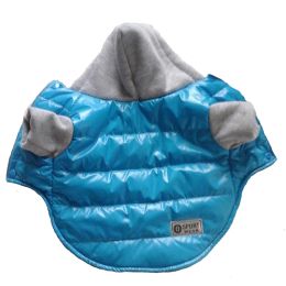Parkas Winter Warm Clothes For Small Dogs Cats Soft Cotton PU Pet Dog Coat Jacket Casual Windproof Hooded Pet Clothing Pet Products