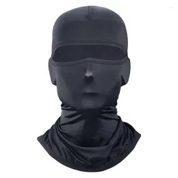 Cycling Caps Black Outdoor Sunscreen Balaclava Motorcycle Riding Face Mask Bandana Breathable Hood Cap Ski Masks Bicycle Headgear