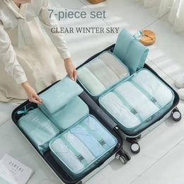 Storage Bags Travel Buggy Bag Clothes Finishing Waterproof Seven-Piece Underwear Socks Business Trip Luggage