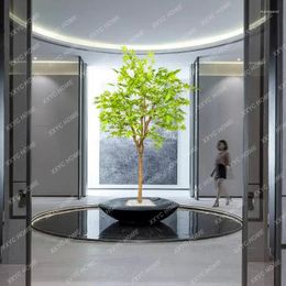 Decorative Flowers Large Artificial Fake Trees Potted Plant Floor-Standing Decorations Bionic Indoor Landscape Greenery Ornaments