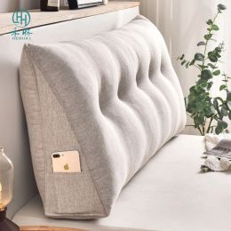 Pillow Headboard Cushion Triangular Long Pillow with Filler Reading Large Backrest Support Wedge Bed Daybed Comfort Rest Waist Pillow