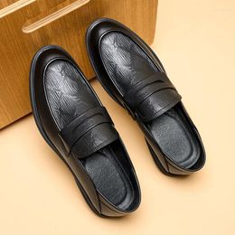 Dress Shoes Men's Leather Slip-on Comfortable Wear-Resistant Non-slip Casual Business Wild Model Spring And Autumn Main Push