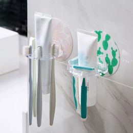 Heads 1PC Plastic Toothbrush Holder Toothpaste Storage Rack Razor Toothbrush Dispenser Bathroom Storage Rack Bathroom Accessories Tool