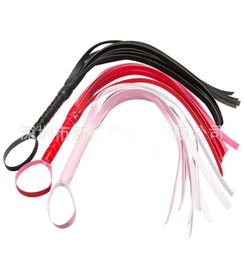 Whole PU BDSM Spanking Flirting Tools For Sex Bondage Whips Kurbash Flogger For Adults Play Games Sexy Toys 3 Colors3330002