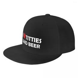 Ball Caps Fashion I Heart Titties And Beer Hip Hop Baseball Cap Spring Flat Skateboard Snapback Dad Hat