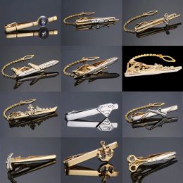 Clips fashion Metal Men Tie Clip Gentlemen Classy Necktie Tie Bar Clasp Clip Pin Dolphin Hammer aircraft Ship Wedding Tie Men Jewellery