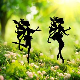 Garden Decorations 1PC Metal Fairy Decor For Outside Decorative Stakes Black Outdoor Yard Patio Lawn Art Gift