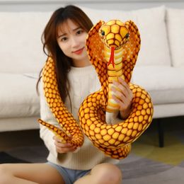 80170240cm Simulated Colourful Plush Toy Stuffed Animals Snakes Plushies Doll Funny Spoof Joke Soft Toys Home Decor 240422