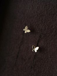 Earrings GOLDtutu 14K Gold Butterfly Earring for Women, Minimal Simple Style, Hypoallergenic, Trendy Jewelry, Gift, kj49