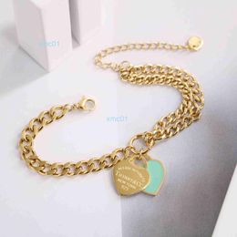 tttitttanium Sttteel 18k Gold Ttt 홈 클래식 블루 러브 러브 ASYMMETTRIC BRACELETTT WOMENS COMMUTTTER VARSTTILE Sttttyle P8py