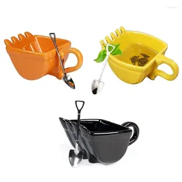 Mugs 330ml Funny Excavator Bucket Model Coffee Mug For Gift Cake Cup