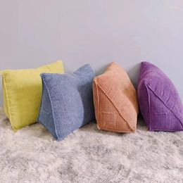 Pillow Triangular Backrest Corduroy Wedge Soft Reading Positioning Support Office Home Bed Sofa Chair