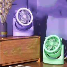 Other Appliances Cat Ear Rechargeable Desktop Fan Foldable Portable Vibration Head Clip Fan Small Handheld Electric Fan J240423