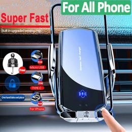 Chargers Car Wireless Charger Magnetic Super Fast Charging Station Air Vent Stand Phone Holder For iPhone14 13 12 Pro Max Samsung Xiaomi