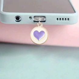 Cell Phone Anti-Dust Gadgets 1PC/Purple/Yellow Heart/Dust Protector suitable for iPhone/Type-C phone dust plugs phone accessories Y240423