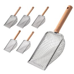 Housebreaking 2023 Pet Cleaning Tools Stainless Steel Feces Shovel Net Cat Litter Shovel Reptiles Pet Sand Shovel Mesh Screen Fecal Spoon