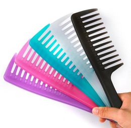 Hair Brushes Antistatic Large Wide Tooth Comb Hairdressing Women Hanging Hole Handle Grip Curly Hairbrush Beauty Combs1061545