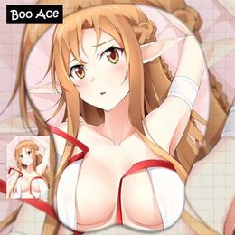 Mouse Pads Wrist Rests Asuna Anime 3D Oppai Mouse Pad Wrist Rest Y240423