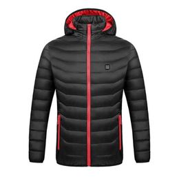 Outdoor JacketsHoodies Women Man Winter Jacket USB Heated Padded Long Sleeves Heating Hooded Coat Fashion Warm Thermal Clothing7773293
