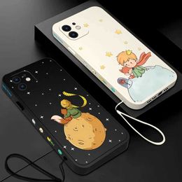 Cell Phone Bumpers Little Prince Phone Case For Redmi Note 12 12S 12C 10 10C 10A 10T 9 9T 9A 11 11S 11T Pro Plus 4G 5G Soft Tpu With Lanyard Y240423