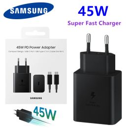 Chargers Original Samsung 45W Fast Charger Charging Wall USBC Super with Cable For Galaxy S22 S21 S20 Note20 Ultra S10 S9 Plus+,EPTA845