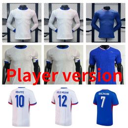 2024 2025 MBAPPE soccer jerseys Long sleeved player version GRIEZMANN DEMBELE ZAIRE-EMERY TCHOUAMENI CAMAVINGA 24 25 French national team GIROUD Football shirts