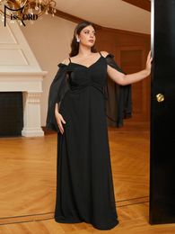 Plus Size Dresses Missord 2024 Black Off Shoulder A Line Evening Formal Occasion Birthday Prom Party Dress