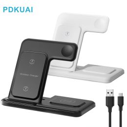Chargers 15W 3 in 1 Fast Wireless Charger For iPhone 15 14 13 12 11 XR X 8 Apple Watch 8 7 6 Airpods Pro IWatch Foldable Charging Station