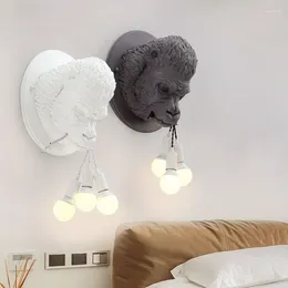 Wall Lamp Nordic Led Chimpanzee Resin Decorative Lights Living Room Bedroom Modern Bedside Furniture E27