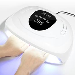 72LEDs UV LED Nail Lamp For Gel Nail Polish Professional Nail Dryer Light With 4 Timing setting Auto Sensor Nail Art Tool 240408