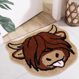 Carpets Front Door Mat Funny Cow Durable Animal Floor Rug With Absorbent Non-slip Design Anti-slip