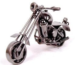 2016 New Home Office Decoration Iron Motorbike Handmade Metal Craft Motorcycle Model Artwork Christmas Gifts m346398275