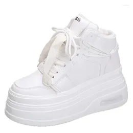 Casual Shoes Color Matching High-top Sneakers Women's Spring Autumn 8CM Thick Bottom Increased Platform Sports